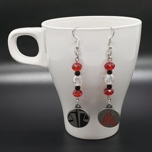 Sterling Silver Divergent Dauntless Earrings